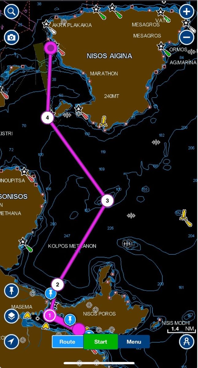 Etappe 2: Poros nach Aegina